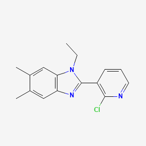 2-(2-chloro-3-pyridinyl)-1-ethyl-5,6-dimethyl-1H-1,3-benzimidazole