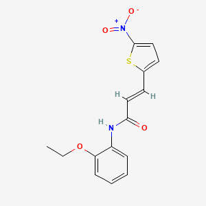 molecular formula C15H14N2O4S B2862328 (E)-N-(2-ethoxyphenyl)-3-(5-nitrothiophen-2-yl)acrylamide CAS No. 476309-73-6