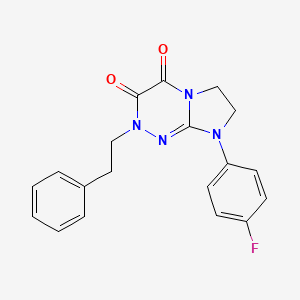 8-(4-fluorophenyl)-2-phenethyl-7,8-dihydroimidazo[2,1-c][1,2,4]triazine-3,4(2H,6H)-dione