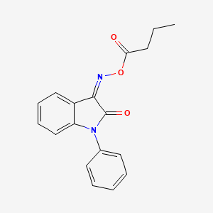 [(Z)-(2-oxo-1-phenylindol-3-ylidene)amino] butanoate