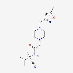 N-(1-cyano-1,2-dimethylpropyl)-2-{4-[(5-methyl-1,2-oxazol-3-yl)methyl]piperazin-1-yl}acetamide
