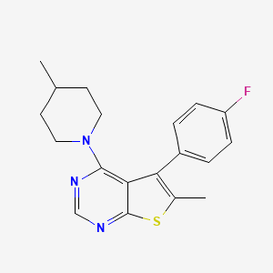 5-(4-Fluorophenyl)-6-methyl-4-(4-methylpiperidin-1-yl)thieno[2,3-d]pyrimidine