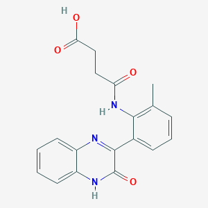 molecular formula C19H17N3O4 B2862344 3-{[2-(3-Hydroxyquinoxalin-2-yl)-6-methylphenyl]carbamoyl}propanoic acid CAS No. 1797335-53-5
