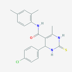 4-(4-chlorophenyl)-N-(2,4-dimethylphenyl)-6-methyl-2-thioxo-1,2,3,4-tetrahydropyrimidine-5-carboxamide