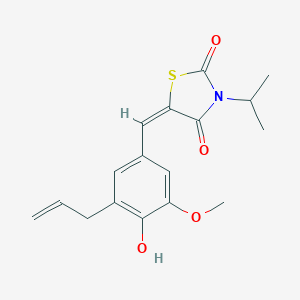 molecular formula C17H19NO4S B286235 5-(3-Allyl-4-hydroxy-5-methoxybenzylidene)-3-isopropyl-1,3-thiazolidine-2,4-dione 