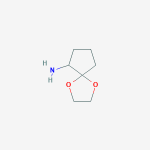 molecular formula C7H13NO2 B2862355 1,4-Dioxaspiro[4.4]nonan-6-amine CAS No. 57090-91-2