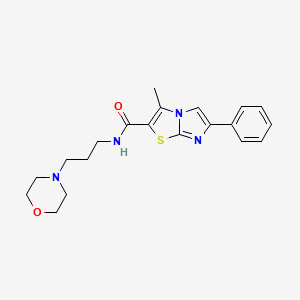 3-methyl-N-(3-morpholinopropyl)-6-phenylimidazo[2,1-b]thiazole-2-carboxamide