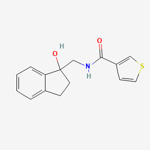 molecular formula C15H15NO2S B2862371 N-((1-hydroxy-2,3-dihydro-1H-inden-1-yl)methyl)thiophene-3-carboxamide CAS No. 1351608-95-1