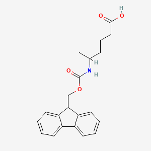 molecular formula C21H23NO4 B2862377 5-([(9H-Fluoren-9-ylmethoxy)carbonyl]amino)hexanoic acid CAS No. 895151-12-9
