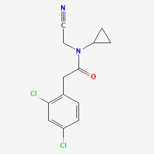 molecular formula C13H12Cl2N2O B2862381 N-(cyanomethyl)-N-cyclopropyl-2-(2,4-dichlorophenyl)acetamide CAS No. 1333863-44-7