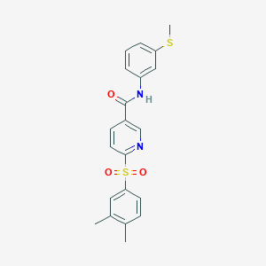 6-((3,4-dimethylphenyl)sulfonyl)-N-(3-(methylthio)phenyl)nicotinamide
