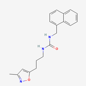 molecular formula C19H21N3O2 B2862392 1-(3-(3-Methylisoxazol-5-yl)propyl)-3-(naphthalen-1-ylmethyl)urea CAS No. 2034333-58-7