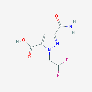5-Carbamoyl-2-(2,2-difluoroethyl)pyrazole-3-carboxylic acid
