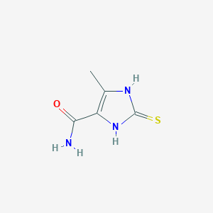 B028624 5-Methyl-2-sulfanylidene-1,3-dihydroimidazole-4-carboxamide CAS No. 109777-65-3