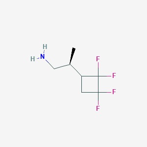 molecular formula C7H11F4N B2862400 (2S)-2-(2,2,3,3-Tetrafluorocyclobutyl)propan-1-amine CAS No. 2248214-89-1