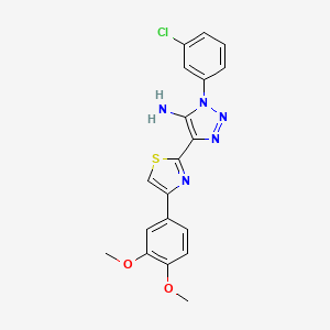 1-(3-chlorophenyl)-4-[4-(3,4-dimethoxyphenyl)-1,3-thiazol-2-yl]-1H-1,2,3-triazol-5-amine