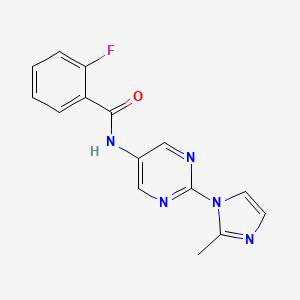 2-fluoro-N-(2-(2-methyl-1H-imidazol-1-yl)pyrimidin-5-yl)benzamide