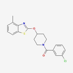 (3-Chlorophenyl)(4-((4-methylbenzo[d]thiazol-2-yl)oxy)piperidin-1-yl)methanone