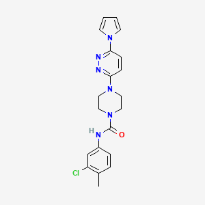 4-(6-(1H-pyrrol-1-yl)pyridazin-3-yl)-N-(3-chloro-4-methylphenyl)piperazine-1-carboxamide