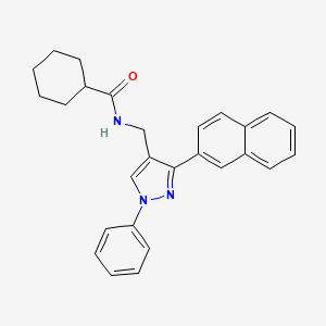 N-{[3-(2-naphthyl)-1-phenyl-1H-pyrazol-4-yl]methyl}cyclohexanecarboxamide