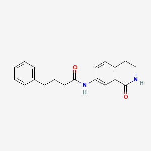 molecular formula C19H20N2O2 B2862438 N-(1-oxo-1,2,3,4-tetrahydroisoquinolin-7-yl)-4-phenylbutanamide CAS No. 1351644-77-3