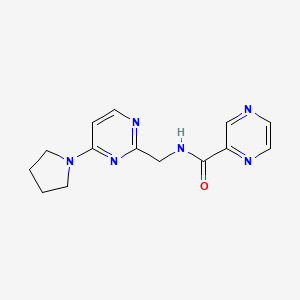 N-((4-(pyrrolidin-1-yl)pyrimidin-2-yl)methyl)pyrazine-2-carboxamide