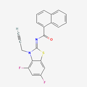 molecular formula C21H12F2N2OS B2862451 (E)-N-(4,6-difluoro-3-(prop-2-yn-1-yl)benzo[d]thiazol-2(3H)-ylidene)-1-naphthamide CAS No. 865248-71-1