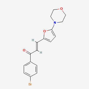 molecular formula C17H16BrNO3 B2862453 (E)-1-(4-溴苯基)-3-(5-吗啉呋喃-2-基)丙-2-烯-1-酮 CAS No. 307330-17-2