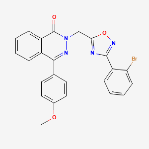 molecular formula C24H17BrN4O3 B2862457 2-((3-(2-溴苯基)-1,2,4-恶二唑-5-基)甲基)-4-(4-甲氧基苯基)酞嗪-1(2H)-酮 CAS No. 1189701-79-8