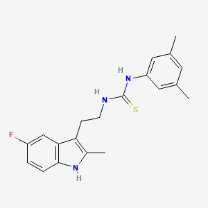 1-(3,5-dimethylphenyl)-3-(2-(5-fluoro-2-methyl-1H-indol-3-yl)ethyl)thiourea