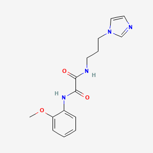 molecular formula C15H18N4O3 B2862465 N-(3-imidazol-1-ylpropyl)-N'-(2-methoxyphenyl)oxamide CAS No. 345366-86-1