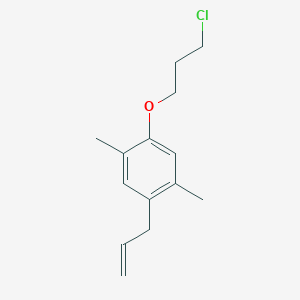 molecular formula C14H19ClO B2862474 1-(3-氯丙氧基)-2,5-二甲基-4-(丙-2-烯-1-基)苯 CAS No. 2138123-09-6