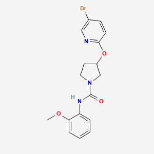 molecular formula C17H18BrN3O3 B2862475 3-((5-bromopyridin-2-yl)oxy)-N-(2-methoxyphenyl)pyrrolidine-1-carboxamide CAS No. 1903467-16-2