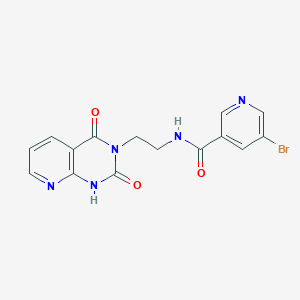 molecular formula C15H12BrN5O3 B2862482 5-bromo-N-(2-(2,4-dioxo-1,2-dihydropyrido[2,3-d]pyrimidin-3(4H)-yl)ethyl)nicotinamide CAS No. 2034372-18-2