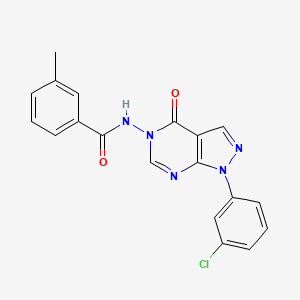 molecular formula C19H14ClN5O2 B2862484 N-(1-(3-chlorophenyl)-4-oxo-1H-pyrazolo[3,4-d]pyrimidin-5(4H)-yl)-3-methylbenzamide CAS No. 919842-85-6