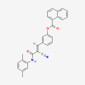molecular formula C29H22N2O3 B2862485 [3-[(E)-2-cyano-3-(2,5-dimethylanilino)-3-oxoprop-1-enyl]phenyl] naphthalene-1-carboxylate CAS No. 380476-64-2