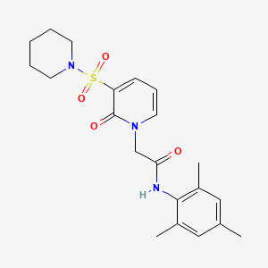 N-mesityl-2-(2-oxo-3-(piperidin-1-ylsulfonyl)pyridin-1(2H)-yl)acetamide