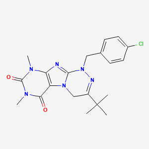 3-(tert-butyl)-1-(4-chlorobenzyl)-7,9-dimethyl-7,9-dihydro-[1,2,4]triazino[3,4-f]purine-6,8(1H,4H)-dione