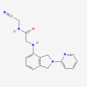 molecular formula C17H17N5O B2862494 N-(cyanomethyl)-2-{[2-(pyridin-2-yl)-2,3-dihydro-1H-isoindol-4-yl]amino}acetamide CAS No. 1428090-52-1