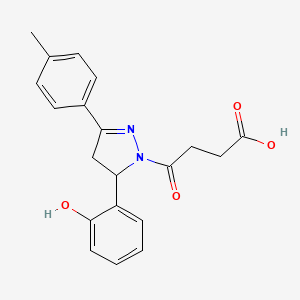 4-(5-(2-hydroxyphenyl)-3-(p-tolyl)-4,5-dihydro-1H-pyrazol-1-yl)-4-oxobutanoic acid