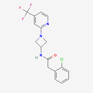 molecular formula C17H15ClF3N3O B2862503 2-(2-Chlorophenyl)-N-[1-[4-(trifluoromethyl)pyridin-2-yl]azetidin-3-yl]acetamide CAS No. 2415632-21-0