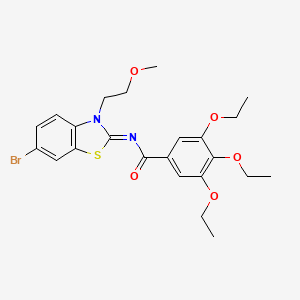 (Z)-N-(6-bromo-3-(2-methoxyethyl)benzo[d]thiazol-2(3H)-ylidene)-3,4,5-triethoxybenzamide