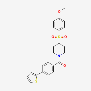(4-((4-Methoxyphenyl)sulfonyl)piperidin-1-yl)(4-(thiophen-2-yl)phenyl)methanone
