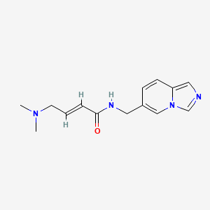 (E)-4-(Dimethylamino)-N-(imidazo[1,5-a]pyridin-6-ylmethyl)but-2-enamide