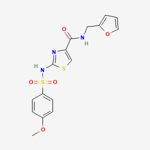 N-(furan-2-ylmethyl)-2-(4-methoxyphenylsulfonamido)thiazole-4-carboxamide