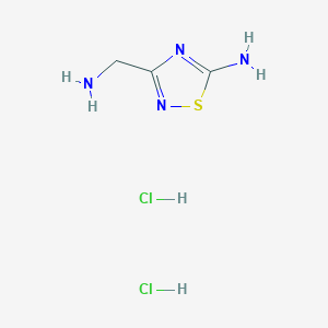 3-(Aminomethyl)-1,2,4-thiadiazol-5-amine;dihydrochloride