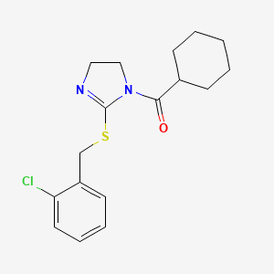 2-{[(2-chlorophenyl)methyl]sulfanyl}-1-cyclohexanecarbonyl-4,5-dihydro-1H-imidazole