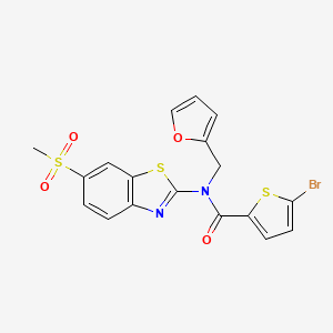 5-bromo-N-(furan-2-ylmethyl)-N-(6-(methylsulfonyl)benzo[d]thiazol-2-yl)thiophene-2-carboxamide