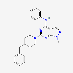 molecular formula C24H26N6 B2862531 6-(4-苄基哌啶-1-基)-1-甲基-N-苯基-1H-吡唑并[3,4-d]嘧啶-4-胺 CAS No. 887466-70-8