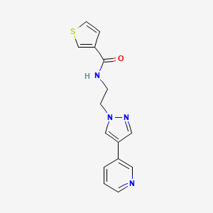 N-{2-[4-(pyridin-3-yl)-1H-pyrazol-1-yl]ethyl}thiophene-3-carboxamide